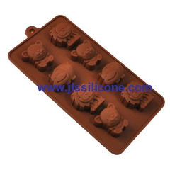8 cavity lion shaped silicone chocolate molds