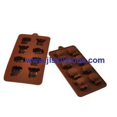 8 cavity lion shaped silicone chocolate molds