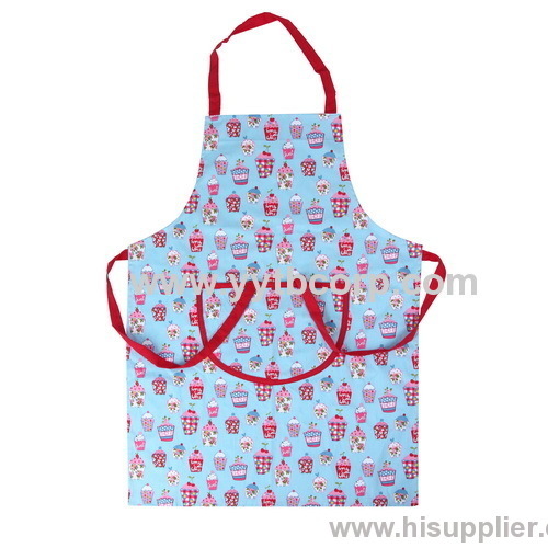 Cakes printed cotton apron