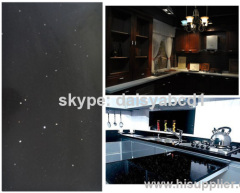 Black quartz kitchen countertop
