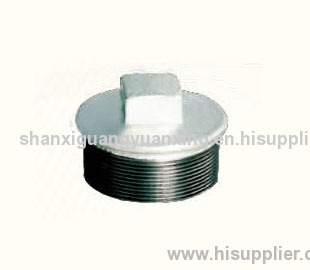 Plug banded pipe fitting