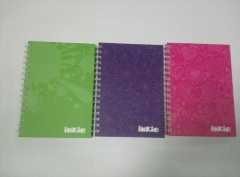 A5 3 subject hardcover spiral notebook college ruled