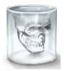 Mouth Blown Borosilicate Double Wall Glass Skull Cups