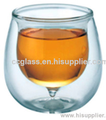 Highly Transparent Insulated Double Wall Glass Coffee Cup