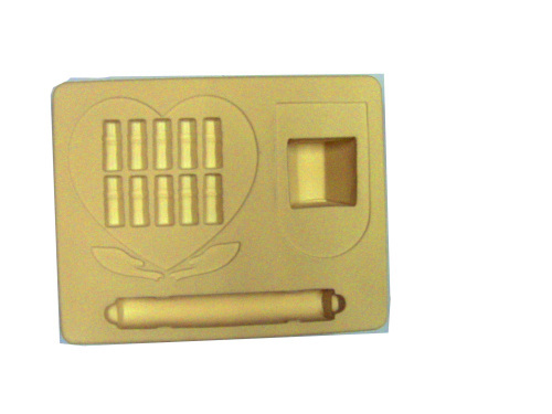 Flocking plastic blister tray for packing cosmetic