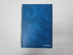 A5 4 subject hardcover double spiral notebook A-Z index notebook college ruled