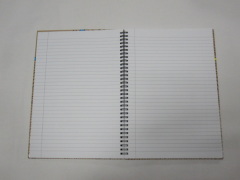 A4 4 subject hardcover spiral/twin wire notebok college ruled