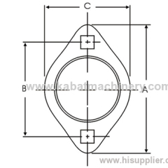 Stamped steel zinc plated mounting flange