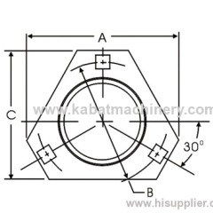 Triangular 3-Bolt Hole Self-Aligning Mounting Flanges