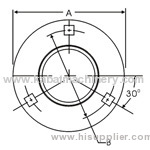 40MS-72MS Stamped steel zinc plated mounting flanges