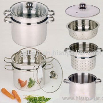 Factory price 4pcs stainless steel pasta pot