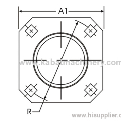 80MS-S-90MS-S Stamped steel zinc plated mounting flanges