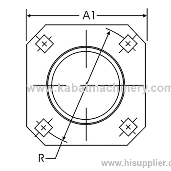 4-Bolt Hole Square Self-Aligning Mounting Flanges