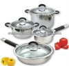 Upscale 4pcs stainlss steel cookware with lids