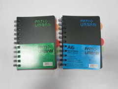 A6 4 subject college ruled PP cover index notepad/notebook