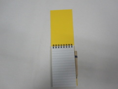 double wire notepad with pencil&elastic band college ruled