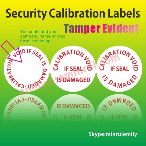 Round Security Calibration Stickers