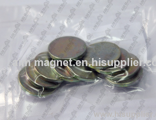 leather used strong neodymium disc magnets n35