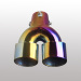 Colorful universal modified stainless steel automobile muffler tail