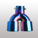Colorful universal modified stainless steel automobile muffler tail