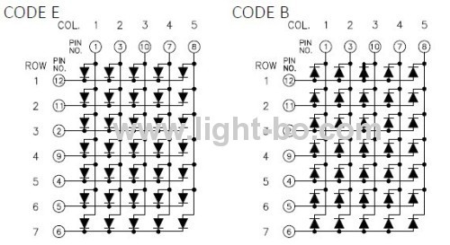 Ultra Bright White 0.7 inch1.9mm 5 x 7 dot matrix led display Package dimensions: 12.7 x 17.8 x 6.3mm