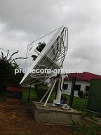 3.7 meter parabolic satellite dish antenna