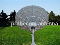 3.7 meter parabolic satellite dish antenna