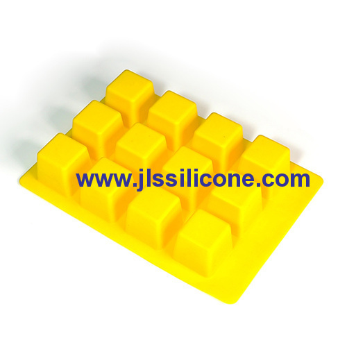 12 cavity square silicone chocolate candy mold