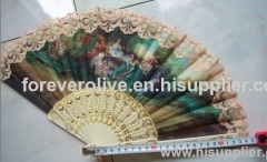 lace plastic fold fan