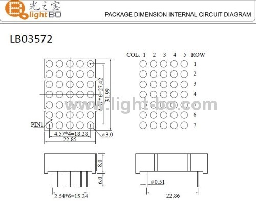 Ultra Bright White 1.263mm 5 х 7 матричный светодиодный дисплей для Лифт Индикатор положения