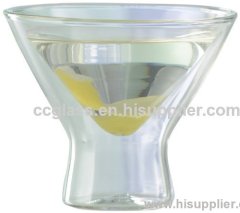 Double Walled Borosilicate Martini Glass