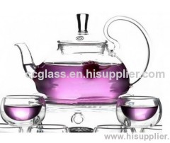 Insulated Hand Blown Glass Teapot Coffee Pot