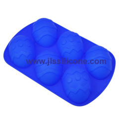 6 cavity easter egg baking molds silicone baking pan