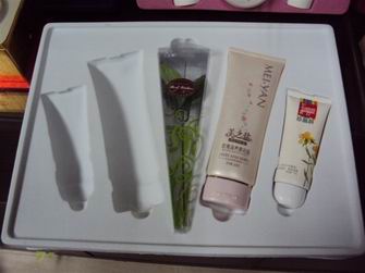 cosmetic package of plastic bag