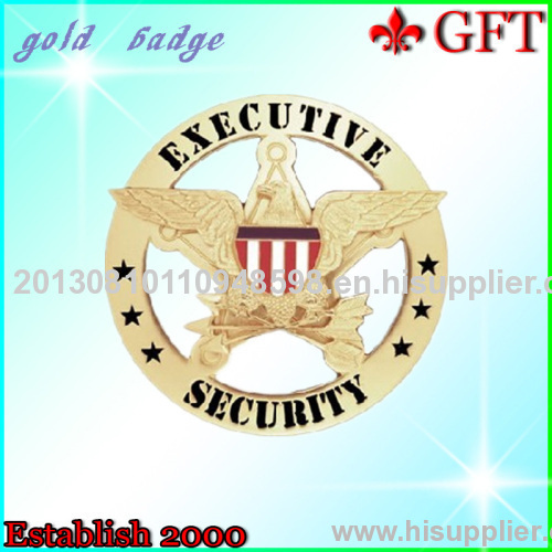 Zinc alloy Gold Star sheriff badge