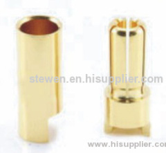 5.0/5.5MM gold plated edge banana plug