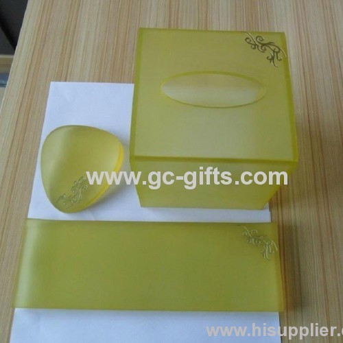 Elegant of yellow napkin box cover