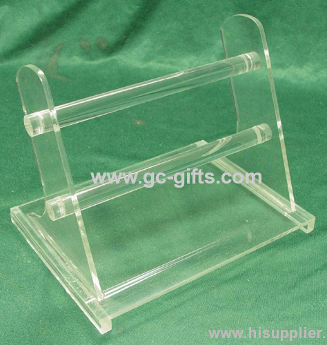 Diaphanous acrylic display rack for electronics product