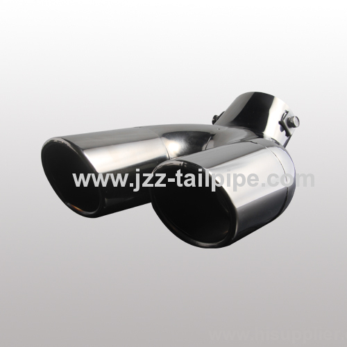 Rusia hot sell universal carbon black dual car tail throat