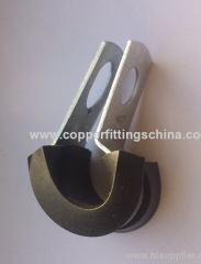 Standard carbon steel rubber cushioned P shaped tube clamp