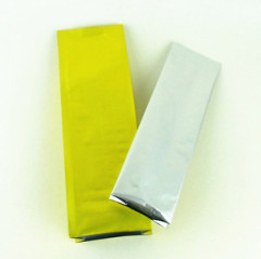 side gusset pure aluminum foil bags for tea packaging