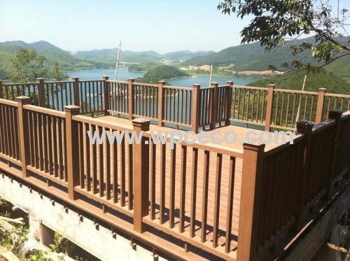 wpc decking and railing landscap platform