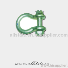 Shackle With Red Pin And Link Chain Shackle