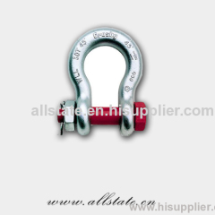 Shackle With Red Pin And Link Chain Shackle