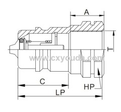 Open-Close Type Hydraulic Quick Coupling