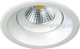 Turnable round LED COB downlight