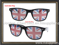 Flag logo sunglassesstickers sunglasses pinhle glasses Cheap Promotion plastic sunglasses