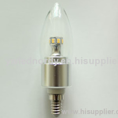 Led candle bulb E14-CA3712B-6WB 6w 470LM-550LM E14 base High thermal conductivity aluminum+glass cover