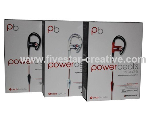 Sporty Monster PowerBeats pb Earbuds Black,Red and white