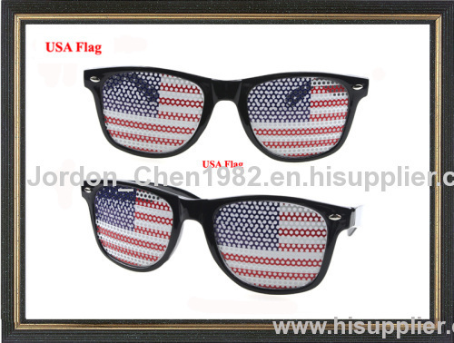 USA flag sunglasses Sticker sunglasses with custom logo stickers pinhole lens sunglasses